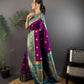Joban Fashion Blue Butti Banarasi Silk Sarees | Swadesiicart