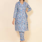 Janasya Women's White Cotton Floral Printed Casual Wrap Style Co-ords - Swadesiicart