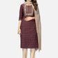 NOZ2TOZ Women Purple Cotton Kurta With Pant & Dupatta (3Pcs Set) - Swadesiicart