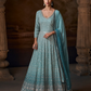Anaita Blue Real Georgette Stitched Anarkali Suit with Embroidery & Sequence Work