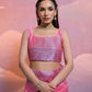 Vishnu Weaves Women's Baby-Pink Handloom Raw Silk Woven Border Saree with Blouse - Swadesiicart