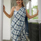 Exclusive Collection Beautiful Check Blue Pure Cotton Woven Handloom Saree With Running Blouse Piece - Swadesiicart