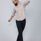 Miravan Men's Cotton Printed Full Sleeve Slim Fit Spread Neck White & Pink Colour Shirt | Swadesiicart