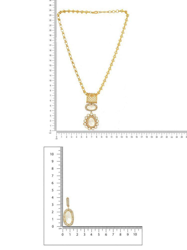 Kundan Antique Finish Earrings and Necklace set - Ruby Raang | Swadesiicart