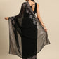 Ahalyaa Women's Traditional Semi Stitch Saree - Black | Swadesiicart