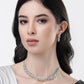 NVR Women Silver Plated Cz Stone Handcrafted Jewellery Set - Swadesiicart
