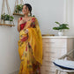 Vamsee Dillagi Yellow Organza Saree - Swadesiicart