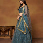 Blue Butterfly Soft Net Embroidery With Real Mirror Work Lehenga Choli - Jihu Culture