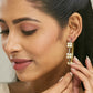 Nuyug 22K Gold-Plated Elegant Pearl Beaded Circular Hoop Earrings | Swadesiicart