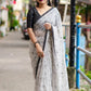 Black Pure Georgette Warli Saree with Unstitched Blouse - Hiral Fashion | Swadesiicart
