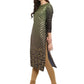 Ahalyaa Women Olive Green Printed Straight Kurta | Swadesiicart