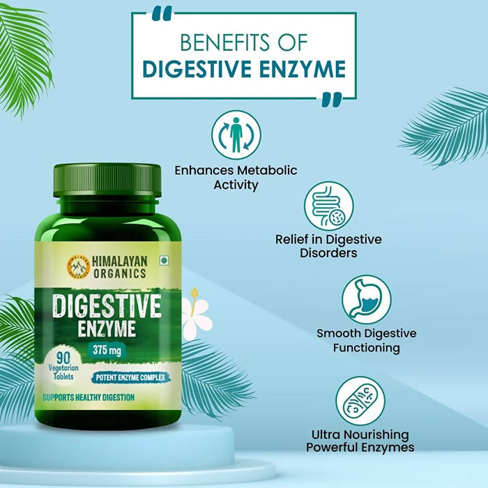Himalayan Organics Digestive Enzyme 375 mg Potent Enszyme Complex
