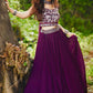 Jyoti Fashion Wine Crush Georgette Designer Lehenga Choli with Dupatta | Swadesiicart