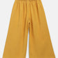 Ahalyaa Mustard Georgette Flared Kids Kurta Palazzo Set For Girls | Swadesiicart