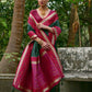 Vishnu Weaves Women's Bt-green Banarasi Silk Woven Saree with Blouse - Swadesiicart