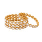 NVR Women's Set of 4 Gold-Polished Kundan Studded Traditional Bangles - Swadesiicart