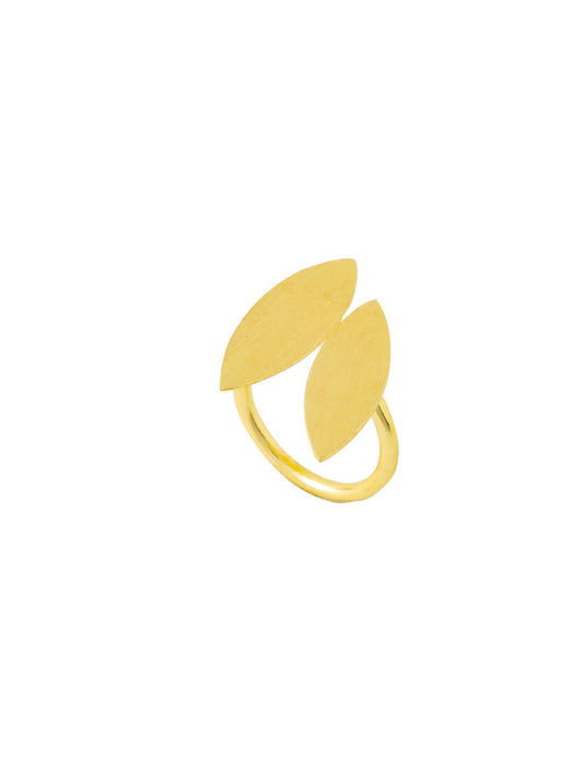 NVR Women's Western Gold-Polished Ajustable Finger Ring | Swadesiicart