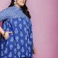 Ahalyaa Women's Traditional wear Tunic - Indigo blue | Swadesiicart