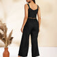 Janasya Black Crepe Solid Top,Bottom & Jacket | Swadesiicart