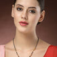 NVR Women's Short Mangalsutra Designs Gold-Polished & Black Beaded Mangalsutra - Swadesiicart