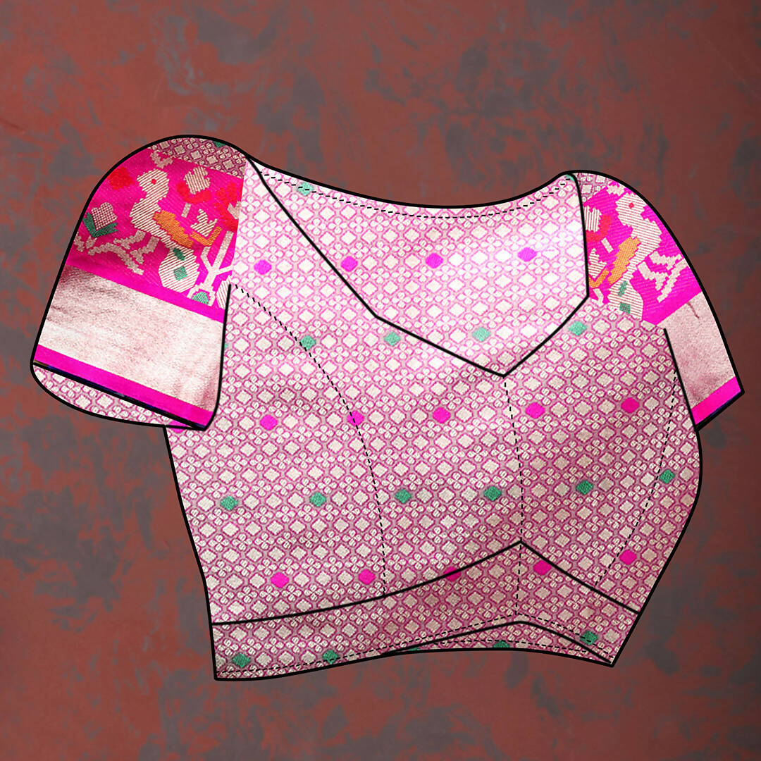 Lorenvalley Fashion Blue Organza Silk Woven Design with Meenakari Weaving Saree - Swadesiicart