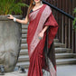 Beatitude Red Cotton Jacqaurd Border Tangail Handloom Saree