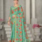 Sea Green Rangkat Tussar Silk Woven Design Saree with Unstitched Blouse - Mohmanthan Eshani | Swadesiicart