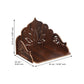 eCraftIndia Brown Lotus Designer Wooden Pooja Temple | Swadesiicart