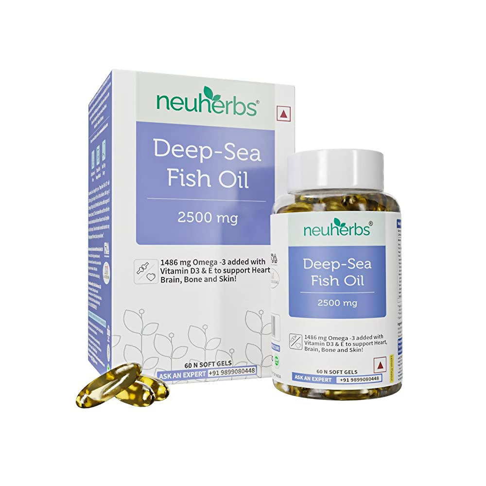 Neuherbs Deep-Sea Omega 3 Fish Oil Softgels - Swadesiicart