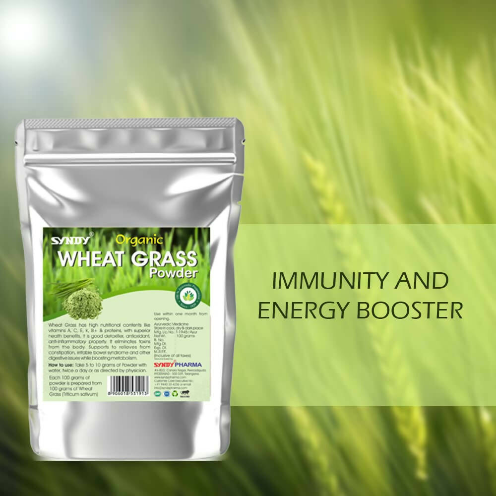 Syndy Pharma Organic Wheat Grass Powder - Swadesiicart