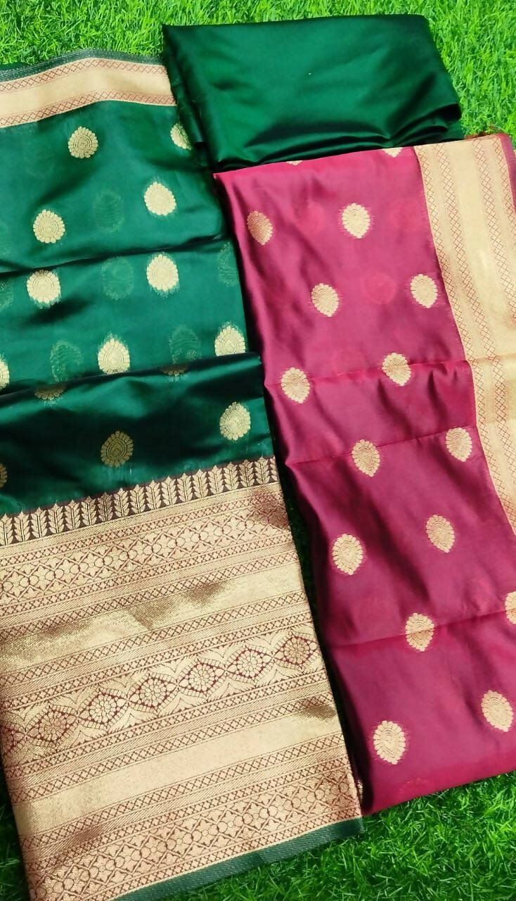 DEIANA'S Beautiful Pure Jari Silk Weaving Lehengha Choli - Green | Swadesiicart