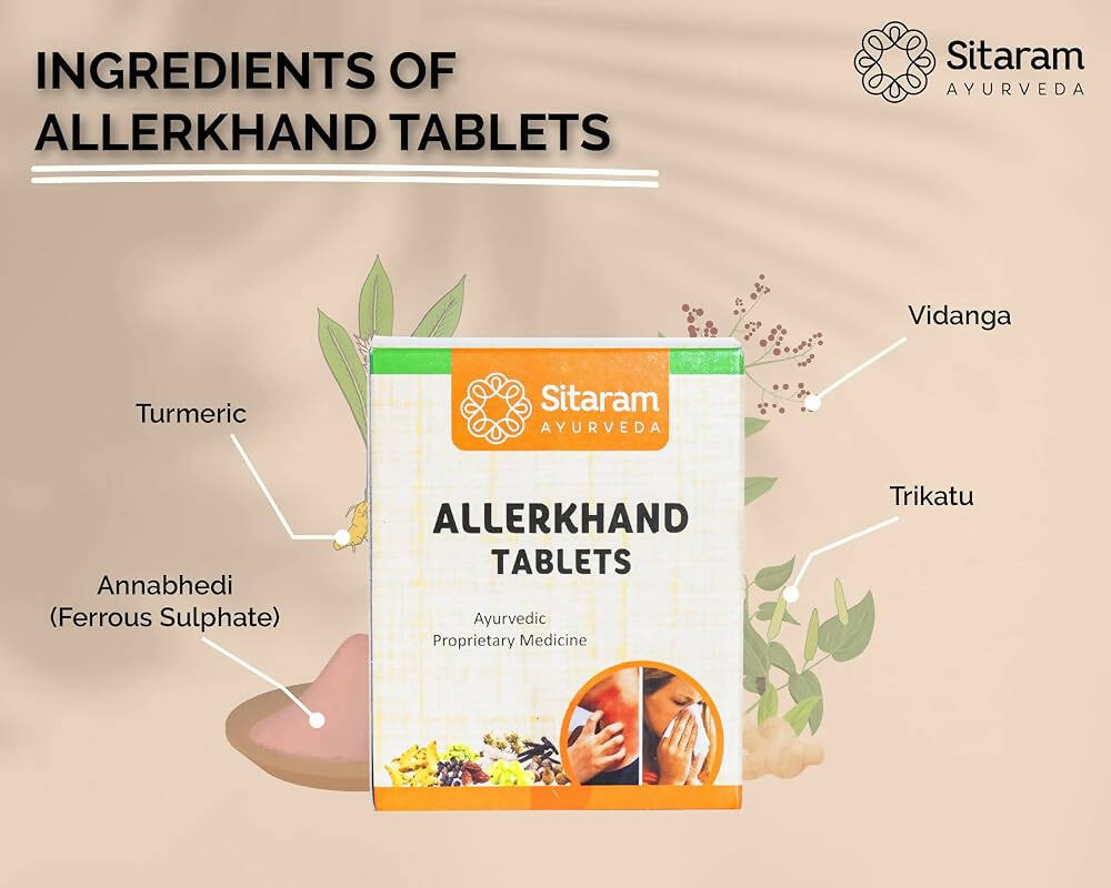 Sitaram Ayurveda Allerkhand Tablets - Swadesiicart