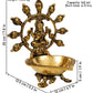 Spillbox Gold-Toned Brass Gajalakshmi Diya Pooja Essential | Swadesiicart