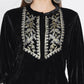 Women Republic Black Velvet Embroidered Kurta With Pants | Swadesiicart