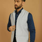 Even Apparels Nehru Jacket With Welt Pockets - Blue | Swadesiicart