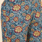 Janasya Women's Blue Cotton Floral Printed Casual Flared Kurta Set | Swadesiicart