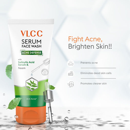 VLCC Acne Defense Serum Face Wash with Salicylic Acid Serum & Neem - Swadesiicart