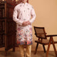 Peach Cotton Printed Chikankari Embroidery Work Kurta - Mahotsav | Swadesiicart