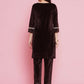 Joban Fashion Brown Mirrior Work Velvet Coord Set - Swadesiicart