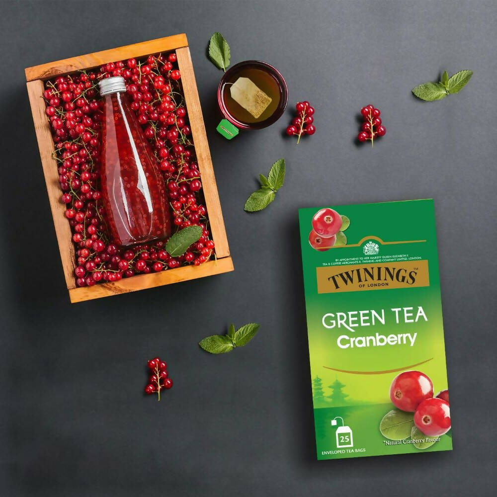 Twinings Green Tea Cranberry Teabags - Swadesiicart