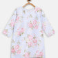Ahalyaa Pink Polysilk Floral Printed Kids Kurta Dhoti Set For Girls | Swadesiicart