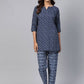 Anubhutee Blue Pure Cotton Printed Night suit | Swadesiicart