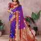 Aastha Fashion Violet Silk Sarees Weaving Saree