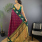 Joban Fashion Dark Green Butti Banarasi Silk Sarees | Swadesiicart