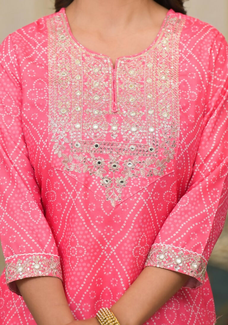 Partywear Designer Pink Cotton Stitched Suit With Dupatta - Tanisha | Swadesiicart