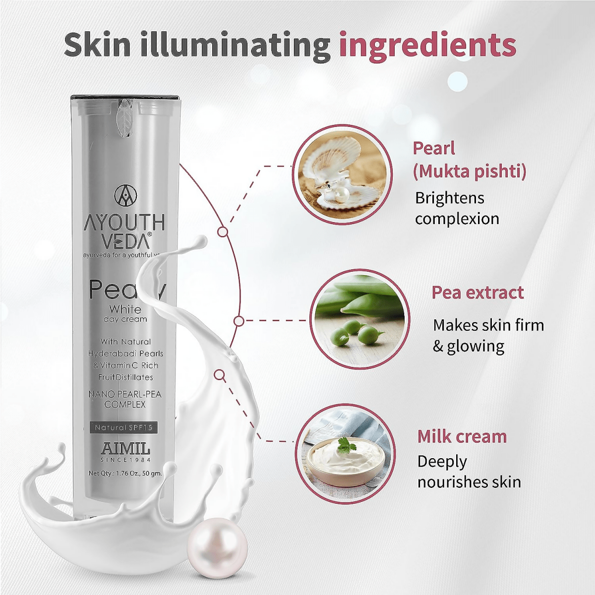Ayouthveda Pearly White Day Cream - Swadesiicart