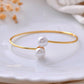 VOJ One Gram Gold-Polished Pearl Studded Bracelet - VOJ (Valley Of Jewellery)