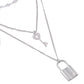 NVR Women's 3 Layered Silver-Plated Minimal Layered Necklace | Swadesiicart