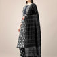 Jyoti Fashion Women's Black Rayon Print with Embroidery & Fancy Lace Work Kurta with Trouser & Dupatta | Swadesiicart
