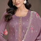 Anaita Purple Silk Embroidered Stitched Salwar Suit